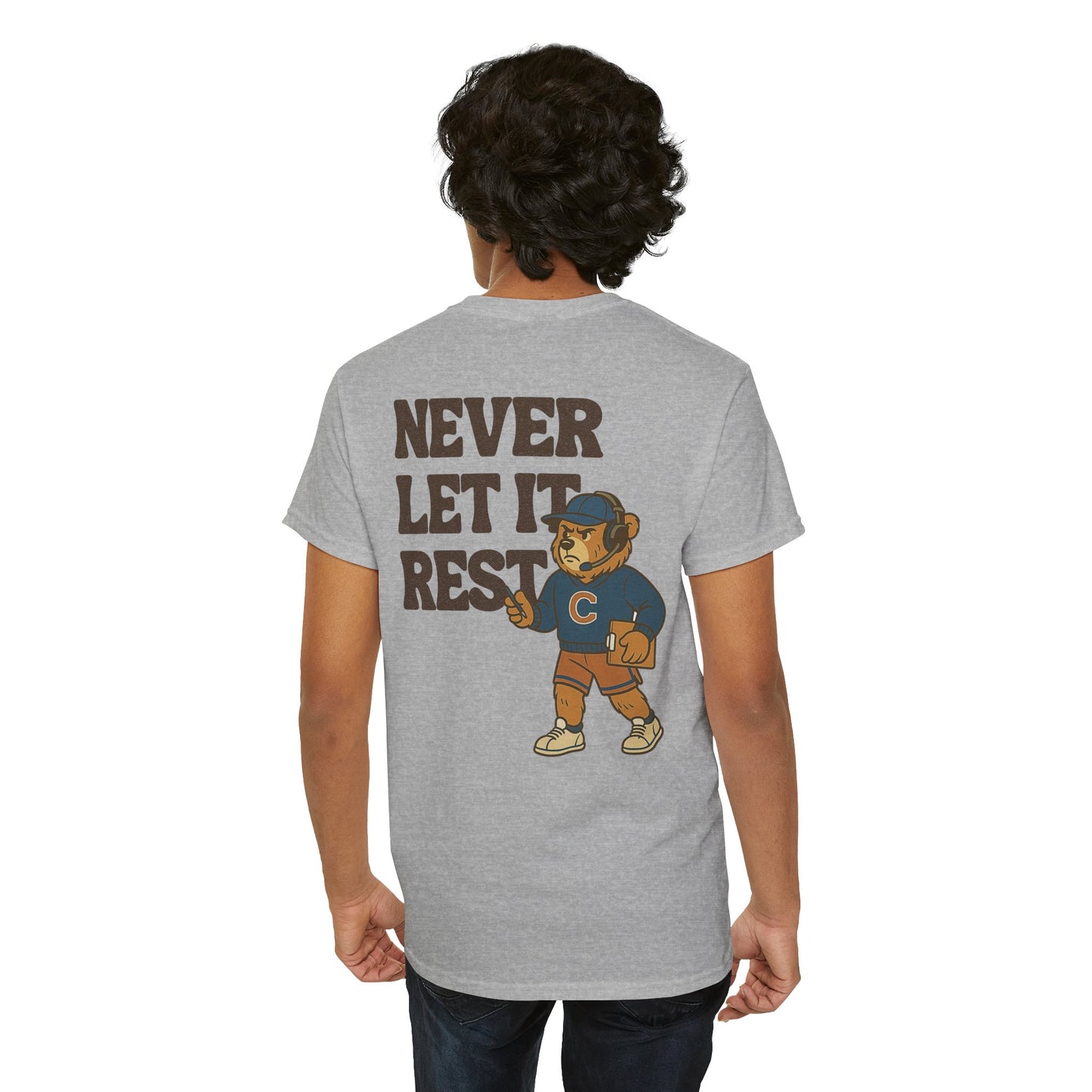 The "Never Let It Rest - Coach Bear Johnson" Tee