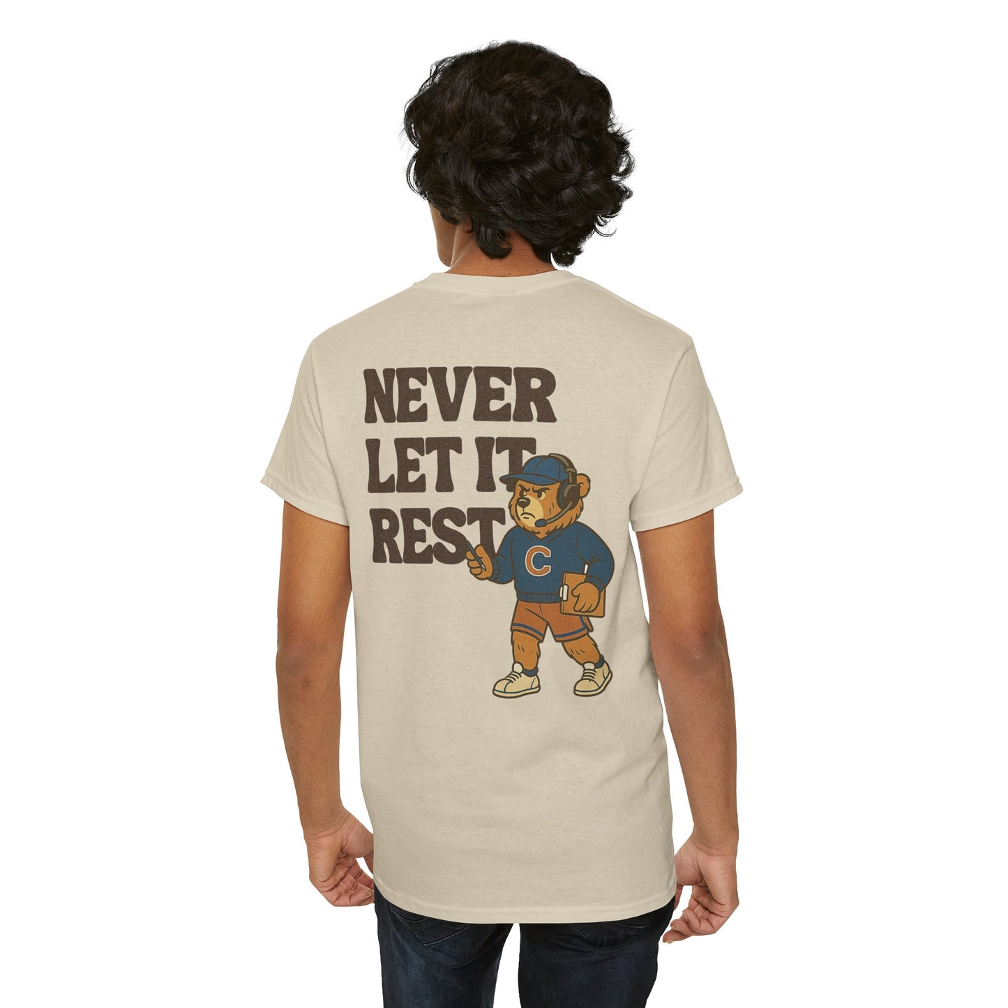 The "Never Let It Rest - Coach Bear Johnson" Tee