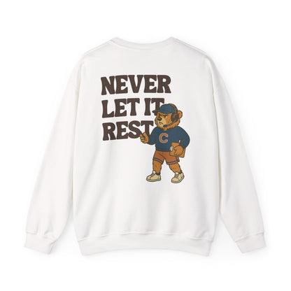 The "Never Let It Rest - Coach Bear Johnson" Crewneck